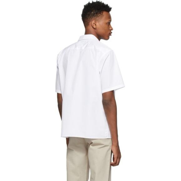 Norse Projects Carsten Short Sleeve Poplin Shirt in White Sz Large NWT - Picture 3 of 12